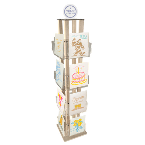 Compact Counter-Top Greeting Card Spinner with Greeting Cards
