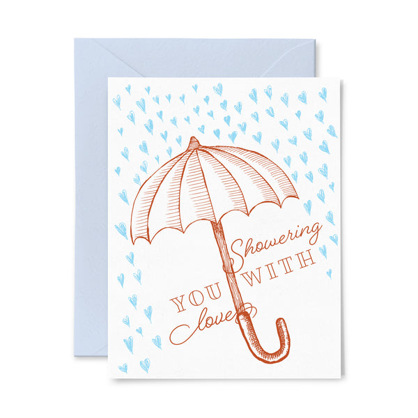 Showering Love | Baby/Wedding | Letterpress Greeting Card