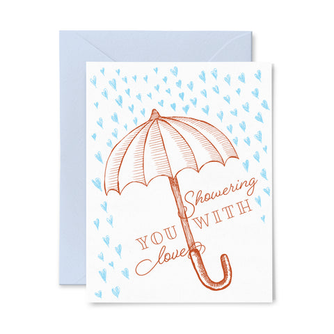 Showering Love | Baby/Wedding | Letterpress Greeting Card
