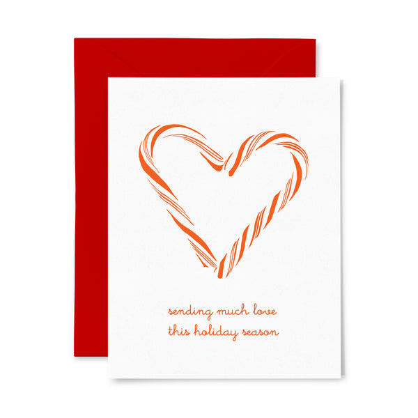 Candy Cane | Holiday/Christmas | Letterpress Greeting Card