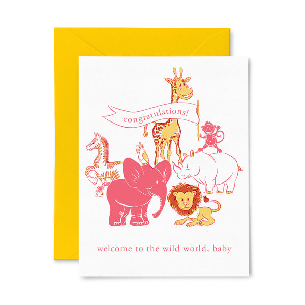 Wild Baby | Baby | Letterpress Greeting Card