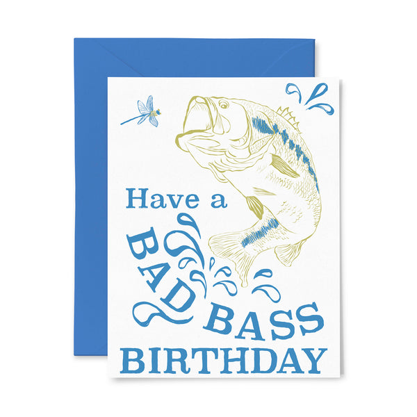 Bad Bass | Birthday | Letterpress Greeting Card