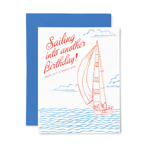 Sailing | Birthday | Letterpress Greeting Card