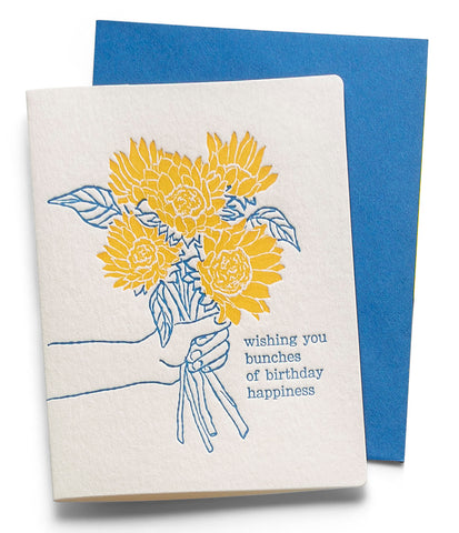 Bunches of Birthday Happiness | Birthday | Letterpress Greeting Card