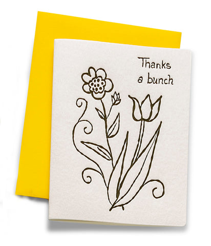 Thanks a Bunch | Thank You | Letterpress Greeting Card