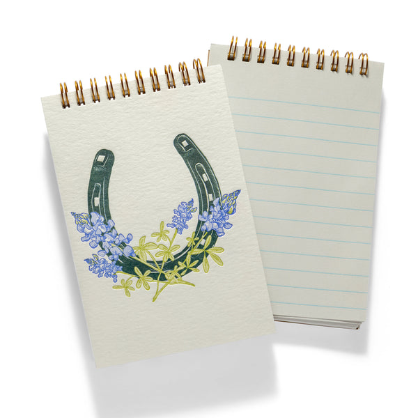 Horseshoe & Bluebonnets | Letterpress Notebook