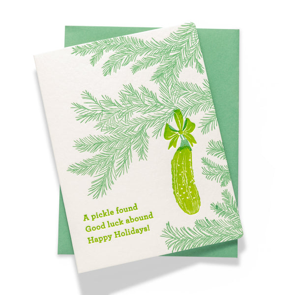 Christmas Pickle | Holiday | Letterpress Greeting Card