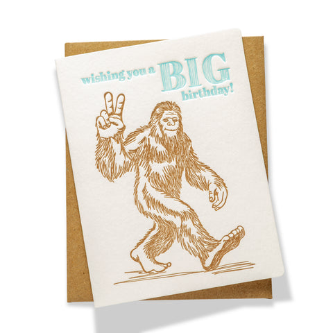 Big Foot | Birthday | Letterpress Greeting Card