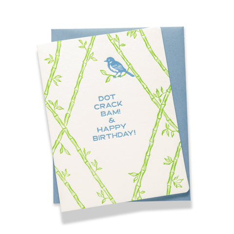 Dot Crack Bam | Birthday | Letterpress Greeting Card
