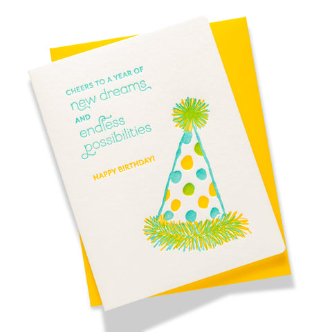 New Dreams Birthday | Birthday | Letterpress Greeting Card
