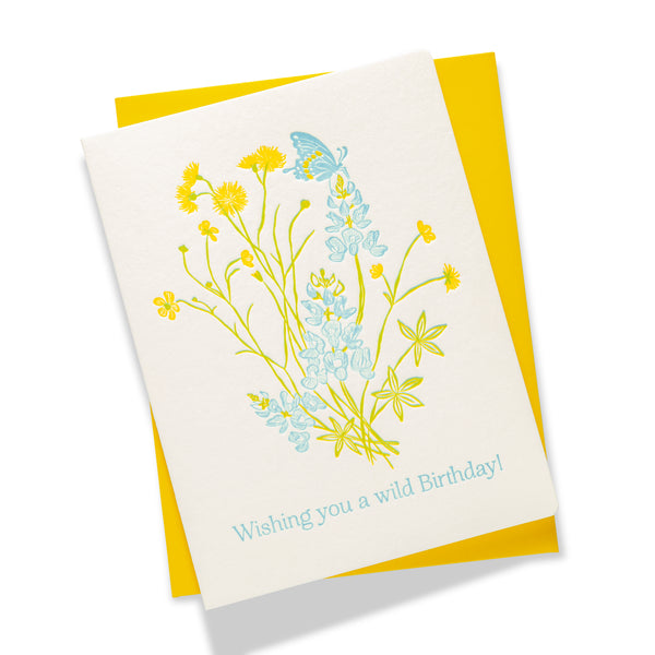 Wild Flower Birthday | Birthday | Letterpress Greeting Card