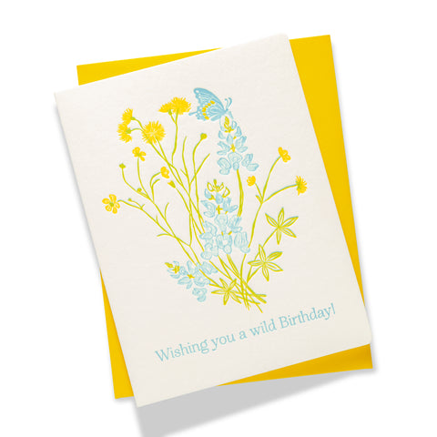 Wild Flower Birthday | Birthday | Letterpress Greeting Card