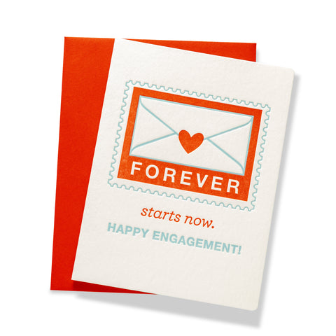 Forever Starts Now | Love | Letterpress Greeting Card