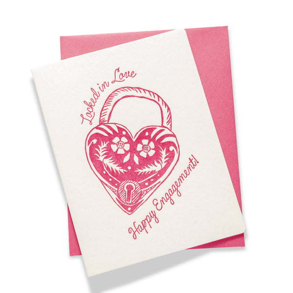 Locked In Love | Love | Letterpress Greeting Card