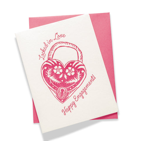 Locked In Love | Love | Letterpress Greeting Card