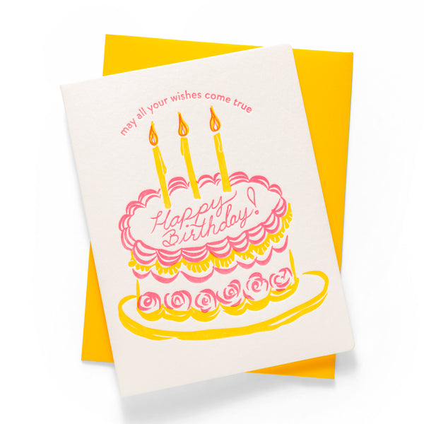 Wishes Come True | Birthday | Letterpress Greeting Card