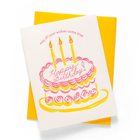 Wishes Come True | Birthday | Letterpress Greeting Card