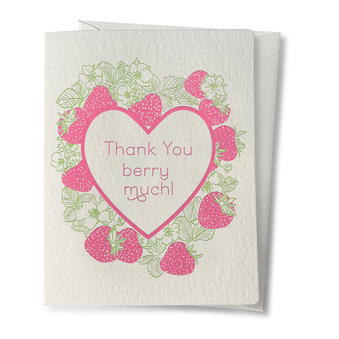 Thanks a Berry | Thank You | Letterpress Greeting Card