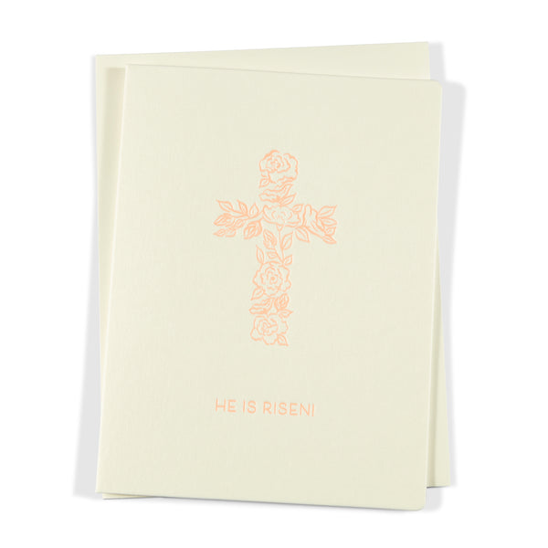 Floral Cross | Holiday | Letterpress Greeting Card