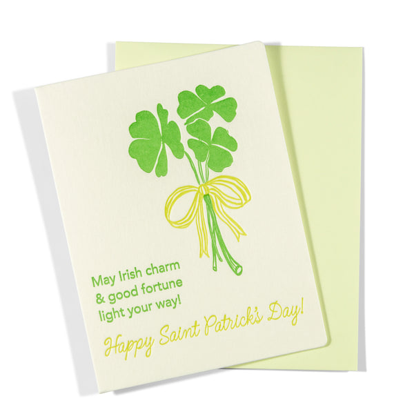St. Patrick's Irish Charm | Holiday | Letterpress Greeting Card