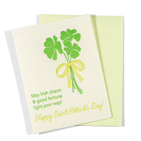 St. Patrick's Irish Charm | Holiday | Letterpress Greeting Card