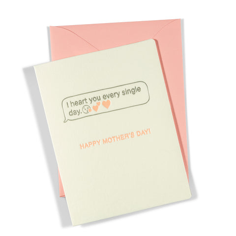 Text Mother's Day | Mother's Day | Letterpress Greeting Card