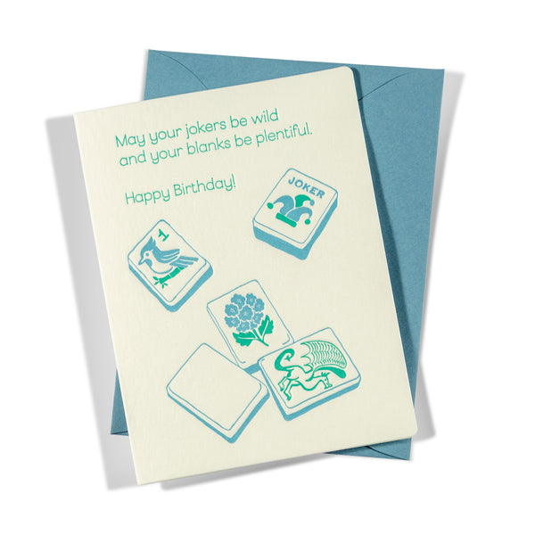 Jokers Lucky Blanks Plentiful | Birthday | Letterpress Greeting Card