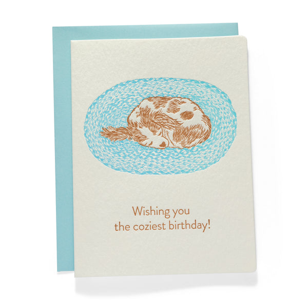 Cozy Dog Birthday | Birthday | Letterpress Greeting Card