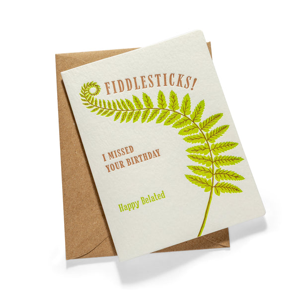 Fiddlesticks | Birthday | Letterpress Greeting Card