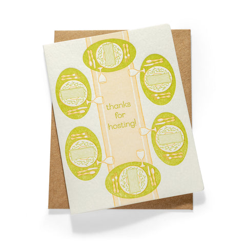 Hostess | Thank You | Letterpress Greeting Card