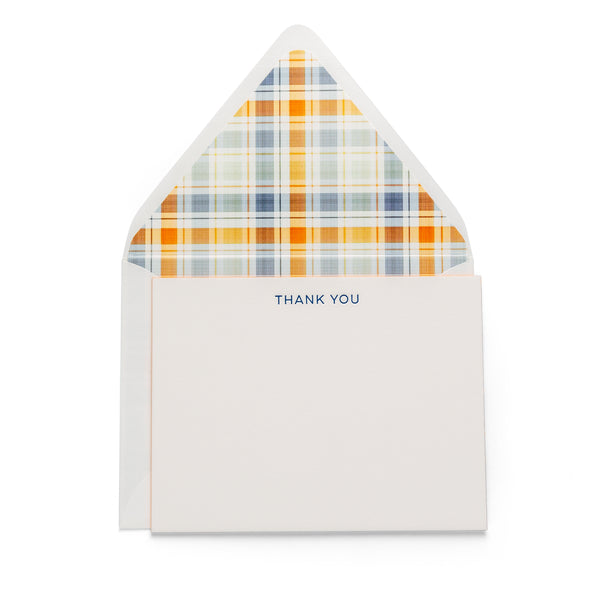 Fancy Pants Notecards | Plaid Thank You