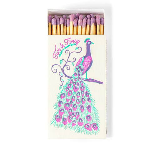PRE-ORDER Peacock | Fun & Fancy Letterpress Safety Matches