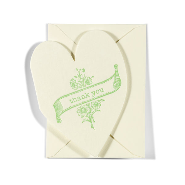 Mini Letterpress Enclosure Card | Vintage Thank You