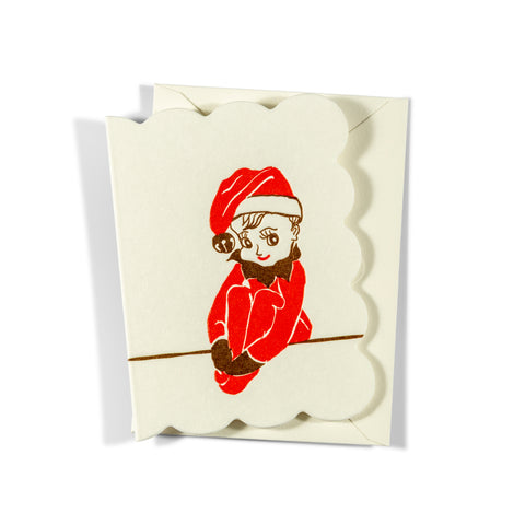 Mini Letterpress Enclosure Card | Elf on the Shelf