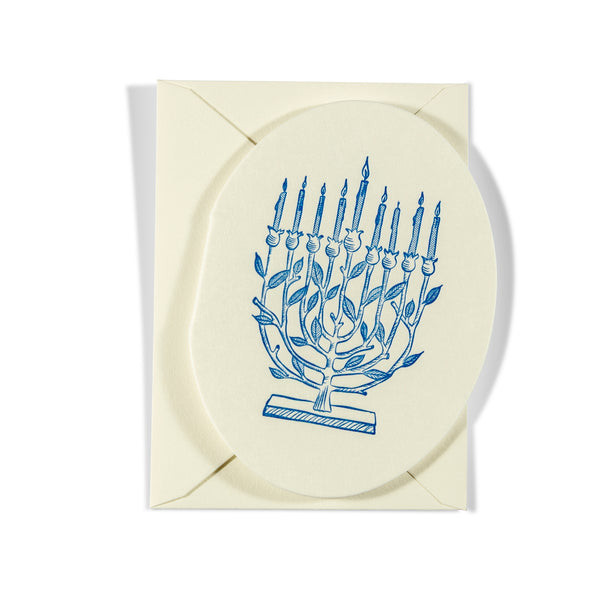 Mini Letterpress Enclosure Card | Menorah
