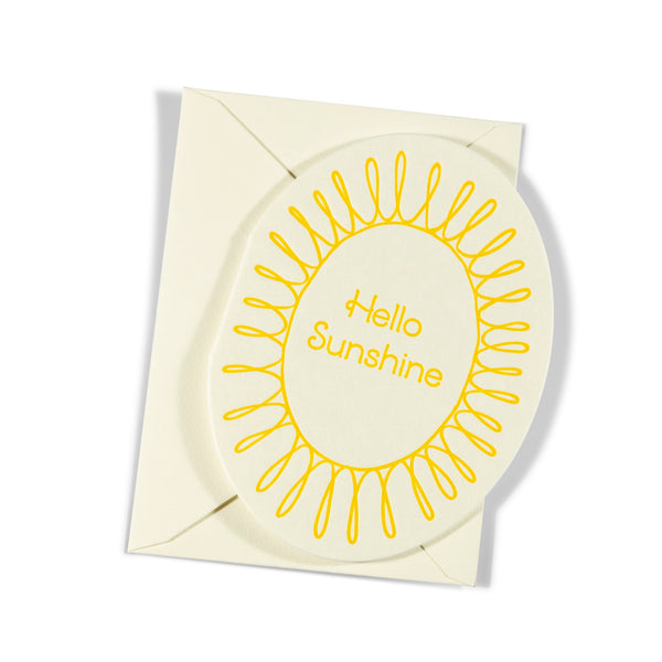 Mini Letterpress Enclosure Card | Hello Sunshine