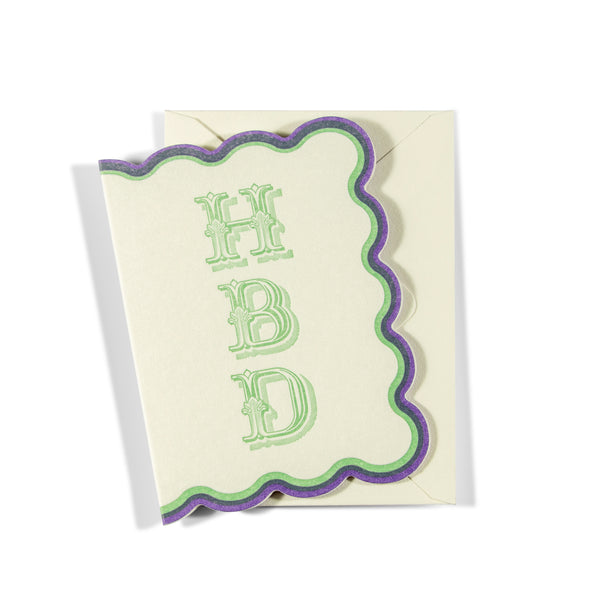 Mini Letterpress Enclosure Card | HBD