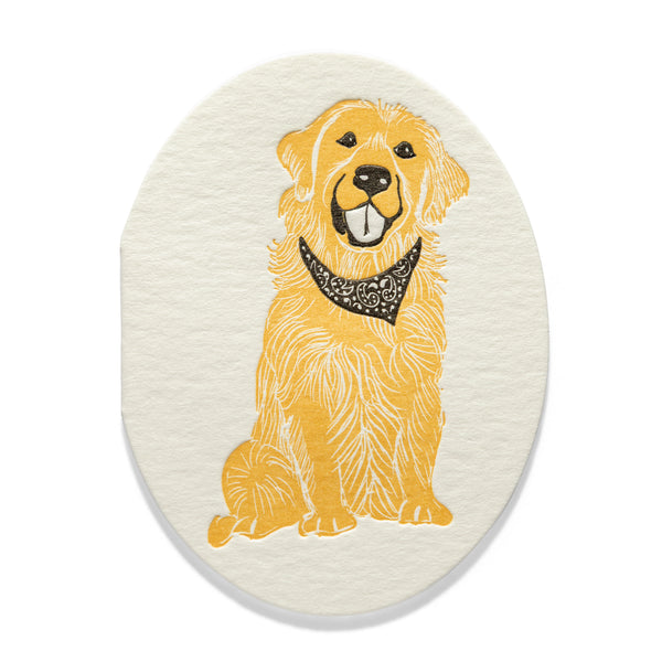 Mini Letterpress Enclosure Card | Dog