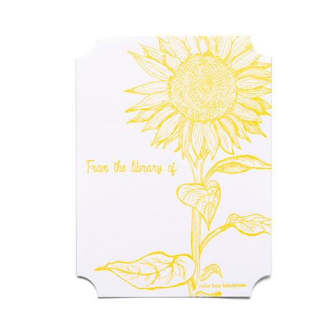 Bookplates | Sunflower | Set of 4