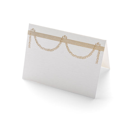 Folded Place Cards | Gold Swag
