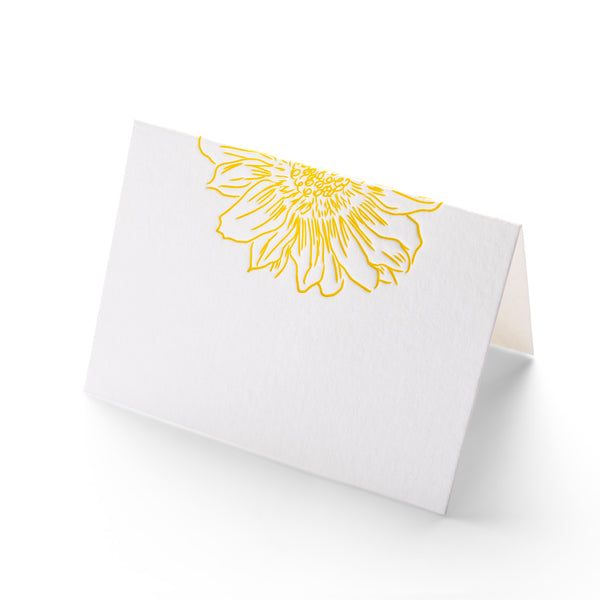 Folded Place Cards | Sunflower
