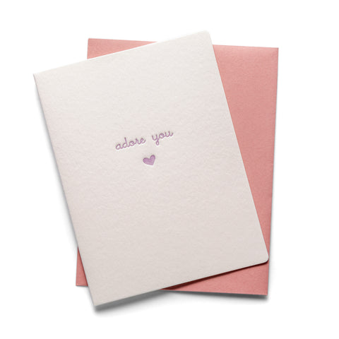 Adore You | Love | Letterpress Greeting Card