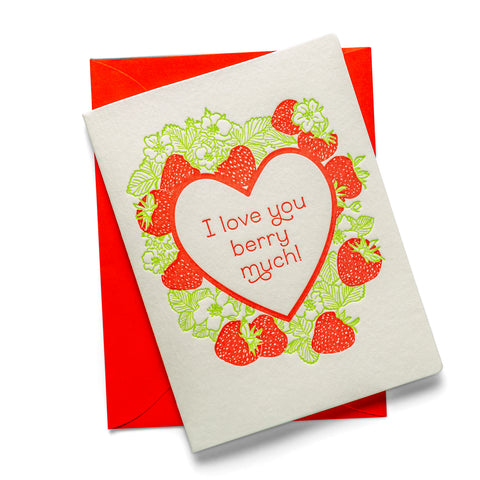 Berry Much | Love | Letterpress Greeting Card