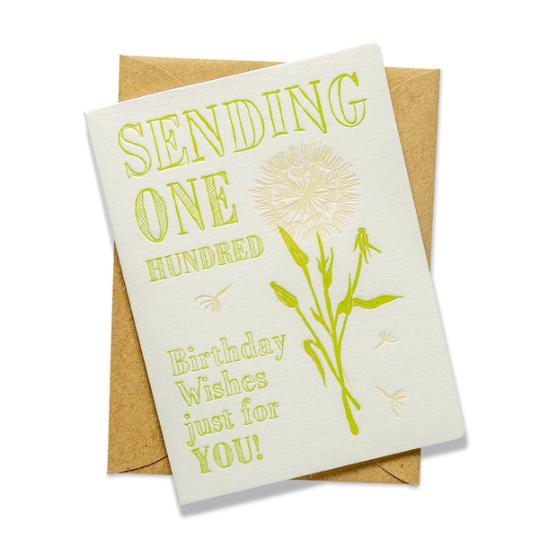 Dandelion | Birthday | Letterpress Greeting Card