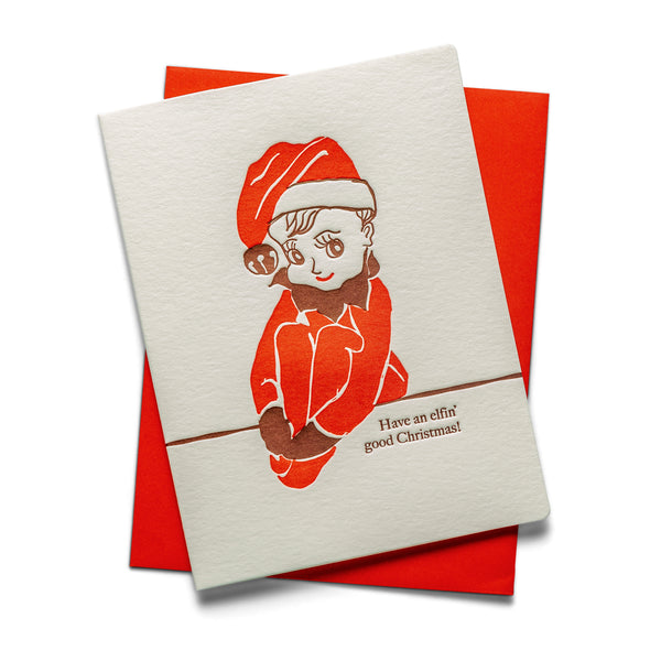 Elfin' Good | Holiday | Letterpress Greeting Card