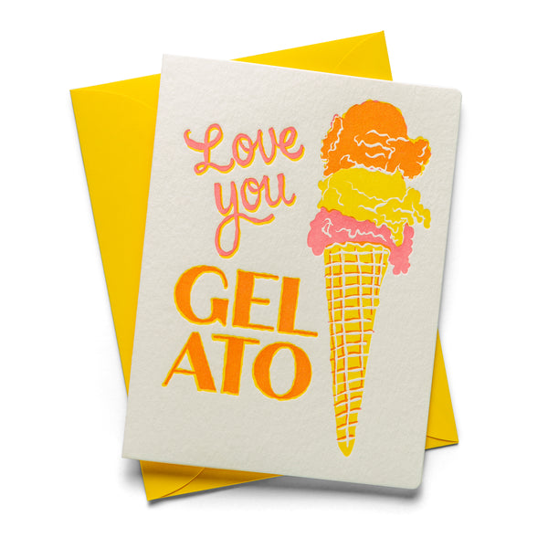 Love you Gelato | Love | Letterpress Greeting Card