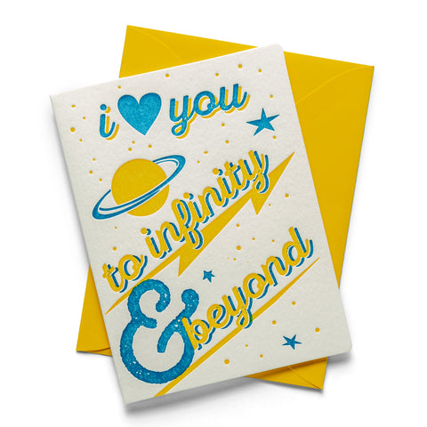 Infinity & Beyond | Love | Letterpress Greeting Card