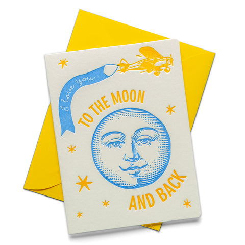 Moon | Love | Letterpress Greeting Card