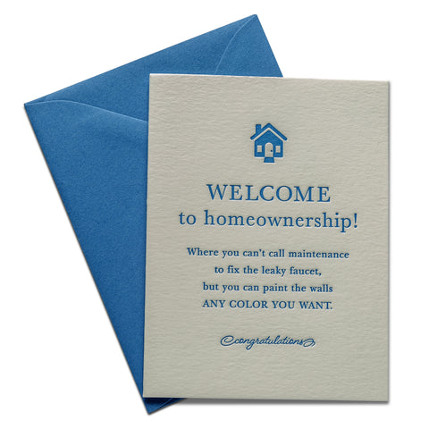 Homeownership | Home | Letterpress Greeting Card