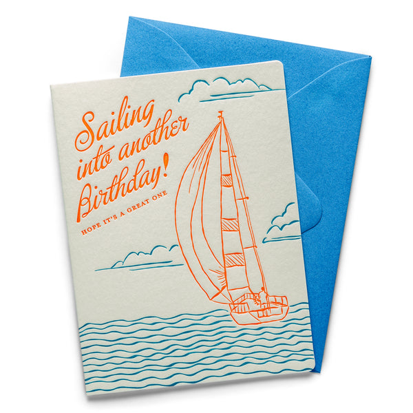 Sailing | Birthday | Letterpress Greeting Card